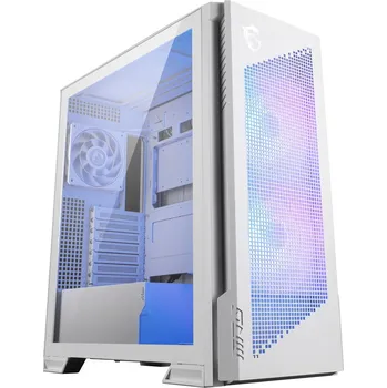 PC skříň MSI skříň MPG VELOX 300R AIRFLOW PZ WHITE/ bez zdroje/ temperované sklo/ 2x 160mm fan/ x 120mm fan/2x USB/1x USB-C/bílá