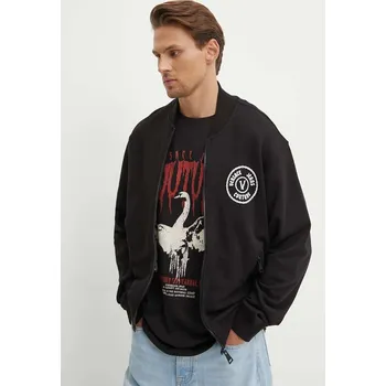 Pánská mikina Bavlněná mikina Versace Jeans Couture pánská, černá barva, s potiskem, 77GAIT04 CF00T 77GAIT04.CF00T 99X, vel. XL