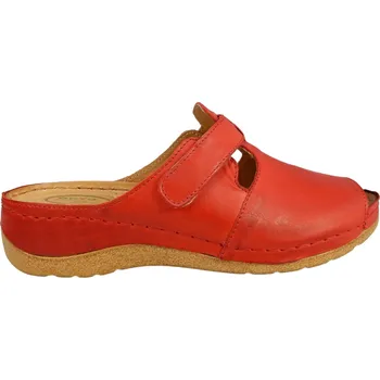 Dámské pantofle S 1557-065 červené zdravotní nazouváky 41