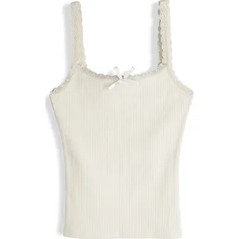 Dámské oblečení GATE Žebrované tílko s krajkou 40 225-1627/211