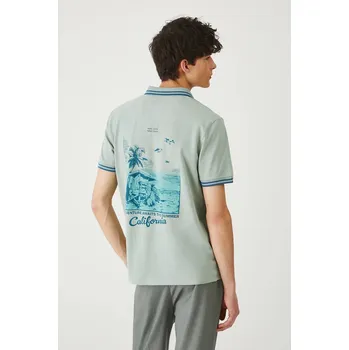 Pánské tričko Polo tričko Medicine pánské, zelená barva, s potiskem RS25.POMB17 07X, vel. XL