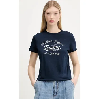 Pánské tričko Tričko Tommy Jeans DW0DW21404 námořnická modř 59X, vel. XS