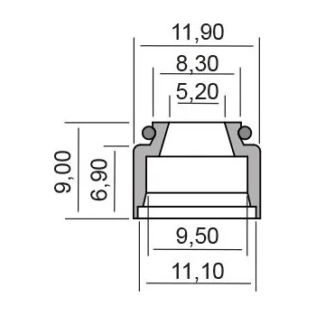 Gufero RMS 100669220 valve stem