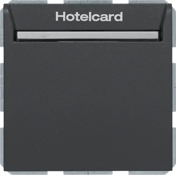 Elektrická zásuvka Relé pro hotelovou kartu s centrálním dílem Berker S.1/B.3/B.7 Barva: Antracit, Povrch: Mat