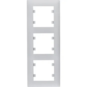 vypínač Hager Rámeček, Lumina intense, stříbrná mat Orientace: Svislý, Rozměry: 3-násobný