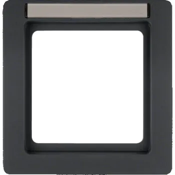 Elektrická zásuvka Rámeček s popisovým polem, Berker Q.1, antracit sametová Rozměry: 1-násobný