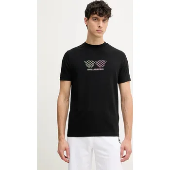 Tričko Karl Lagerfeld černá barva, s potiskem, 552235.755402 99X, vel. M