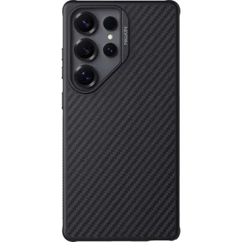 Náhradní kryt pro mobilní telefon Nillkin Synthetic Fiber PRO Magnetic zadní kryt pro Samsung Galaxy S25 Ultra Silvery