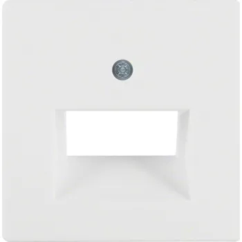 Elektrická zásuvka Centrální díl, pro zásuvku datovou 2x RJ45 Berker Q.1/Q.3/Q.7/Q.9 Barva: Bílá, Povrch: Sametová