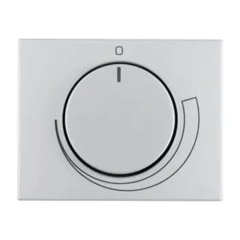Elektrická zásuvka Centrální díl s knoflíkem pro otočný regulátor otáček, Berker K.1/K.5 Barva: Alu elox