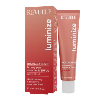 Pleťový krém Revuele Bronze&Blaze rozjasňující fluid na obličej a tělo, 40 ml