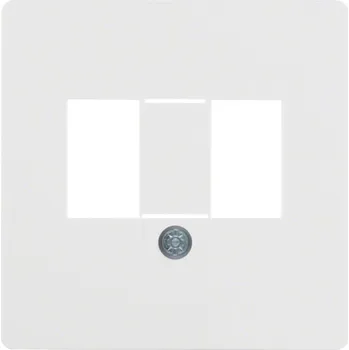 Elektrická zásuvka Berker Středová deska pro telekomunikační zásuvky TAE Barva: Bílá, Povrch: Lesk