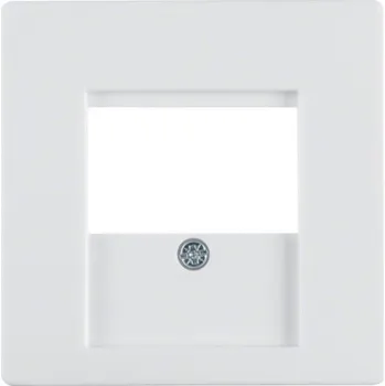 Elektrická zásuvka Centrální díl s výřezem pro telefonní zásuvku TDO Berker Q.1/Q.3/Q.7 Barva: Bílá, Povrch: Lesk