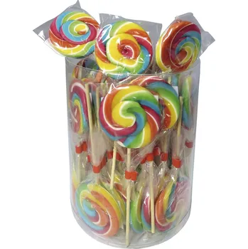 Bonbon Lízátka Little Disc Rainbow 45x40g