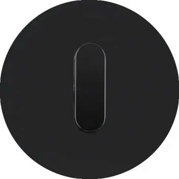 vypínač Berker Krycí deska s kličkou, pro otočný spínač, serie R. classic, plast Barva: Černá, Povrch: Lesk