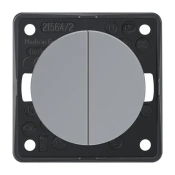 vypínač Berker Vypínač, kolébkový, řazení 5, 16 AX, 250 V~, šroub. svorky, Integro Flow/Pure, šedá, lesk