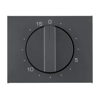 vypínač Centrální díl s regulačním knoflíkem mechanických spínacích hodin, Berker K.1, bílá, lesk Barva: Antracit, Povrch: Mat