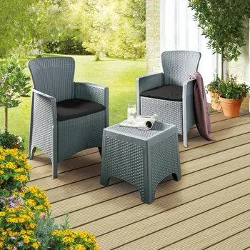 Zahradní nábytek 3Pagen 3-dílná sada nábytku šedá
