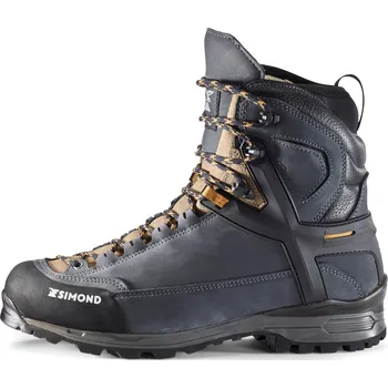Pánská treková obuv SIMOND Pánské turistické vysoké nepromokavé kožené boty MT 500 Ultra Vibram 47 MODRÁ|ŽLUTÁ