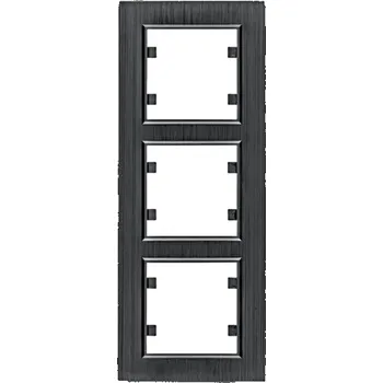 vypínač Hager Rámeček, Lumina passion, alu černá Orientace: Svislý, Rozměry: 3-násobný