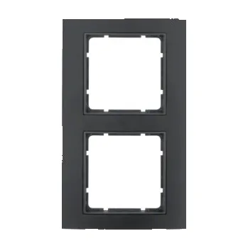 Elektrická zásuvka Rámeček Berker B.3, Alu, černá/antracit Rozměry: 2-násobný