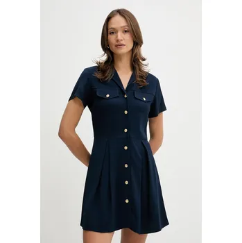 Dámské šaty Šaty Tommy Hilfiger tmavomodrá barva, mini, WW0WW45819 59X, vel. 40