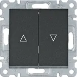 Hager Vypínač žaluziový 1-pólový, Lumina, černá mat