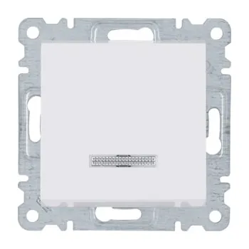 vypínač Hager Vypínač s podsvětlením řazení 6, Lumina, bílá lesk