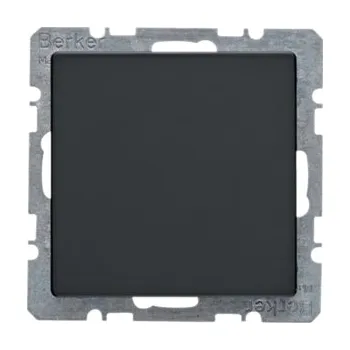 vypínač Záslepka se středovým dílem, Berker Q.1/Q.3/Q.7/Q.9 Barva: Antracit, Povrch: Sametová