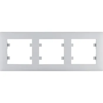 Hager Rámeček, Lumina intense, stříbrná mat Orientace: Vodorovný, Rozměry: 3-násobný