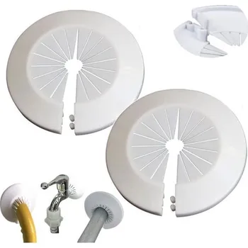Kryt příruby potrubí, rozeta, límec, kryt potrubí, radiátor pro dekoraci stěnového potrubí (bílá,