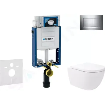 Geberit Kombifix Set předstěnové instalace, klozetu Oudee Vortex a sedátka softclose, tlačítko Sigma30, chrom, SANI15CA1131