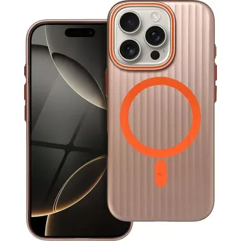 Pouzdro na mobilní telefon Pouzdro Simply MagSafe – iPhone 15 Pro, titan písčitý (Pouzdro, obal, kryt Simply s MagSafe na iPhone 15 Pro – ultratenké, GRIP boky, titanově písčitá barva)