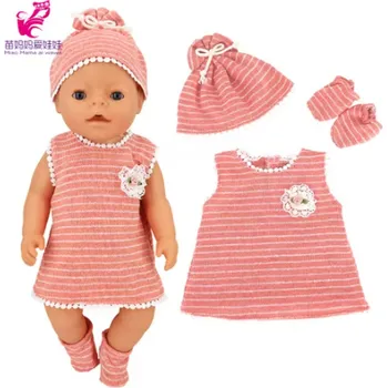 Oblečky pro American girl a Baby Born 43 cm Varianta: A10 růžový set proužek