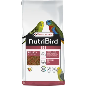 Krmivo pro ptáka VERSELE-LAGA Granule NutriBird B18 10 kg při přepeřování a zvýšených nároků v chovné sezóně pro andulky, agapornisy, neofémy a malé papoušky