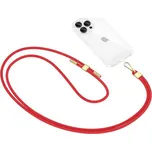 Tech-Protect C2S Crossbody popruh, červený / zlatý