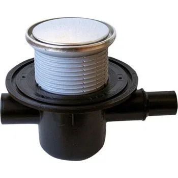 HL Podlahová vpust DN50 s ležatým odtokem, s pevnou izolační přírubou, ZU standard, 1x DN40/50