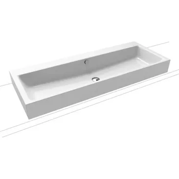 Umyvadlo Kaldewei Puro 3168 umyvadlo na desku, 120x46 cm, s přepadem, 1x3 otvor, Perl-Effekt, bílá