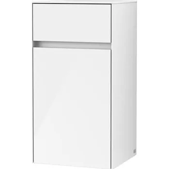 Koupelnový nábytek Villeroy & Boch Collaro boční skříňka 40,4x74,8x34,9 cm, panty vpravo, Glossy White