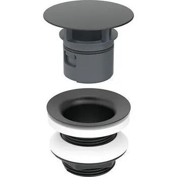 Sifon Geberit Clou umyvadlový ventil 1 1/4" x 50 mm, neuzavíratelný, černá mat