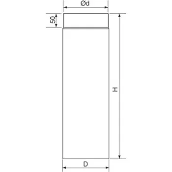 Kouřovod Trubka Almeva 450 mm ORM / 130
