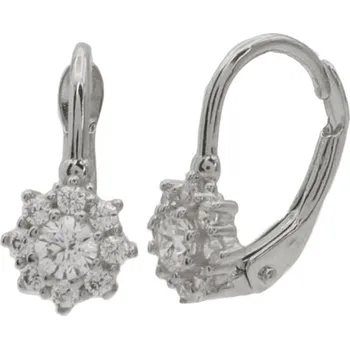 Náušnice Zlaté náušnice z bílého zlata se zirkony EECC002W (585/1000) 1.9 g