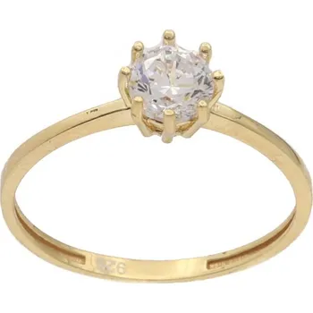 Prsten Zlatý prsten se zirkony RRCR100, vel. 56, 1.25 g (585/1000)