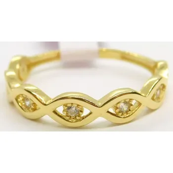 Prsten Klenoty Budín Dámský zlatý prsten se zirkony 585/1,13gr vel. 50 HK1225 (Klenoty Budín Dámský zlatý prsten se zirkony 585/1,13gr vel. 50 HK1225)