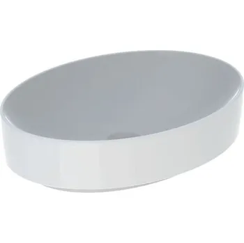 Umyvadlo Geberit VariForm oválné umyvadlo na desku 55x40 cm, bez přepadu, bílá