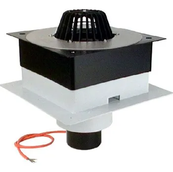 kanalizace HL Střešní vtok "DrainBox" DN110 s PVC pevnou izolační přírubou, s elektrickým ohřevem