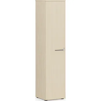 Policová skříň B2B Partner Úzká kancelářská skříň PRIMO WOOD, 400 x 420 x 1781 mm, bříza