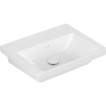 Umyvadlo Villeroy & Boch Subway 3.0 umyvadlo 55x44 cm, bez otvoru pro baterii, bez přepadu, bílá Alpin