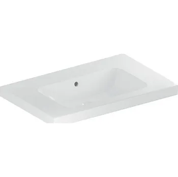 Umyvadlo Geberit iCon umyvadlo 75x48 cm, bez otvoru pro baterii, s přepadem, KeraTect, bílá