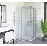 Roth Proxima Line čtvrtkruhový sprchový kout, 90x185 cm, dvoudílné posuvné dveře, brillant, satinato